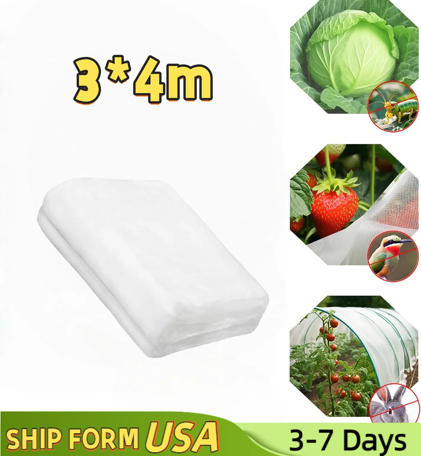 

Insect net 9.84*13.12 feet ultra-fine plant cover garden protection vegetable and fruit garden orchard greenhouse bed barrier