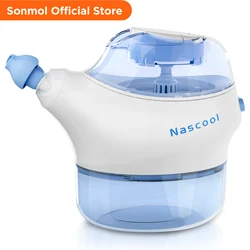 Nascool Electric Nasal Irrigation System with 50 Salt Packets, Nose Washer for Sinus Rinse, Deep Nasal Cleaner Machine