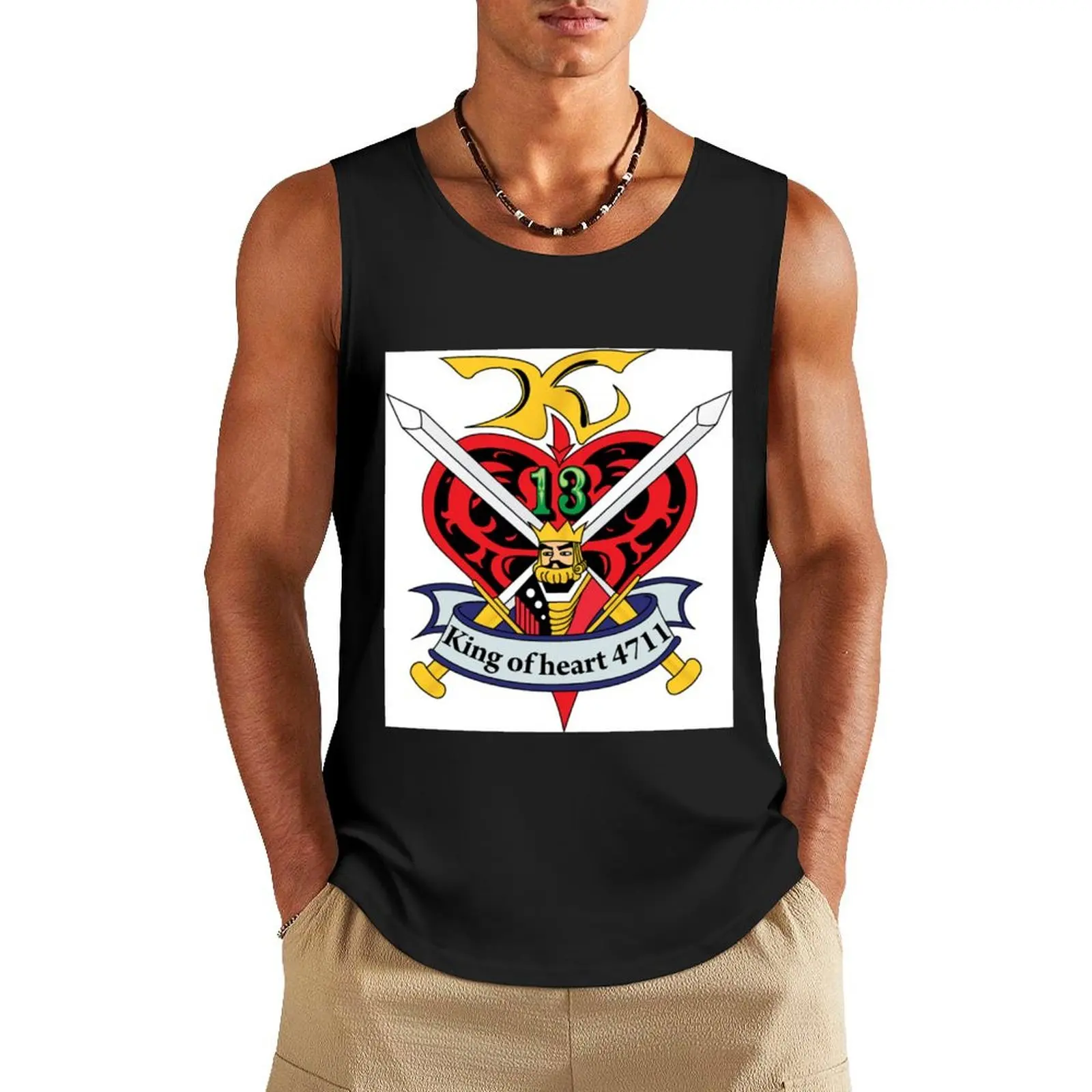 G Gundam King of Hearts Tank Top summer clothes for men gym t-shirts man