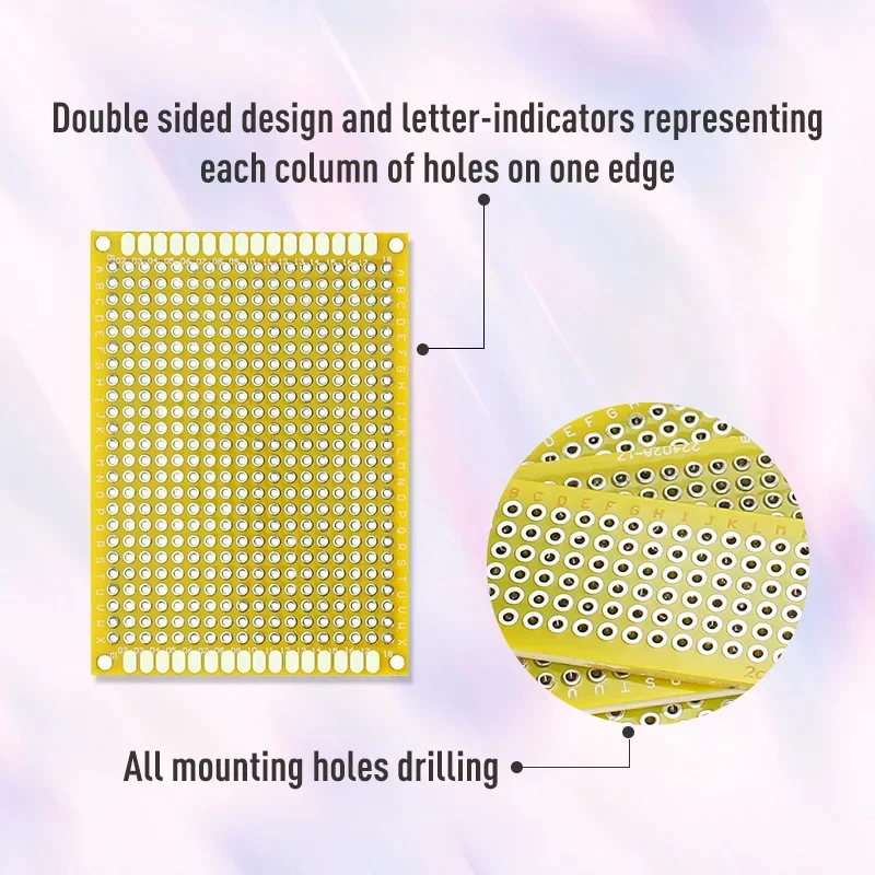 5pcs Double Side Circuit Perfboard 2X8 3X7 4X6 5X7 7X9cm Pcb Board Withe/Yellow Circuit Boards Diy Universal Kits