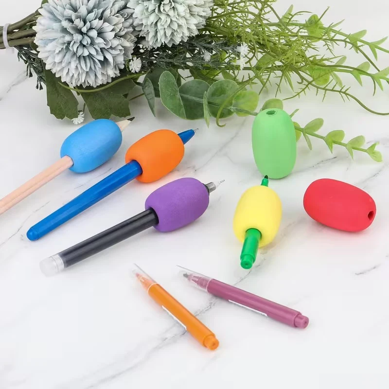 

3/6pcs Writing Practice Pencil Holder Cushion Grip For Soft Foam Grips For Pens And Pencils, Handwriting Drawing Ergonomic