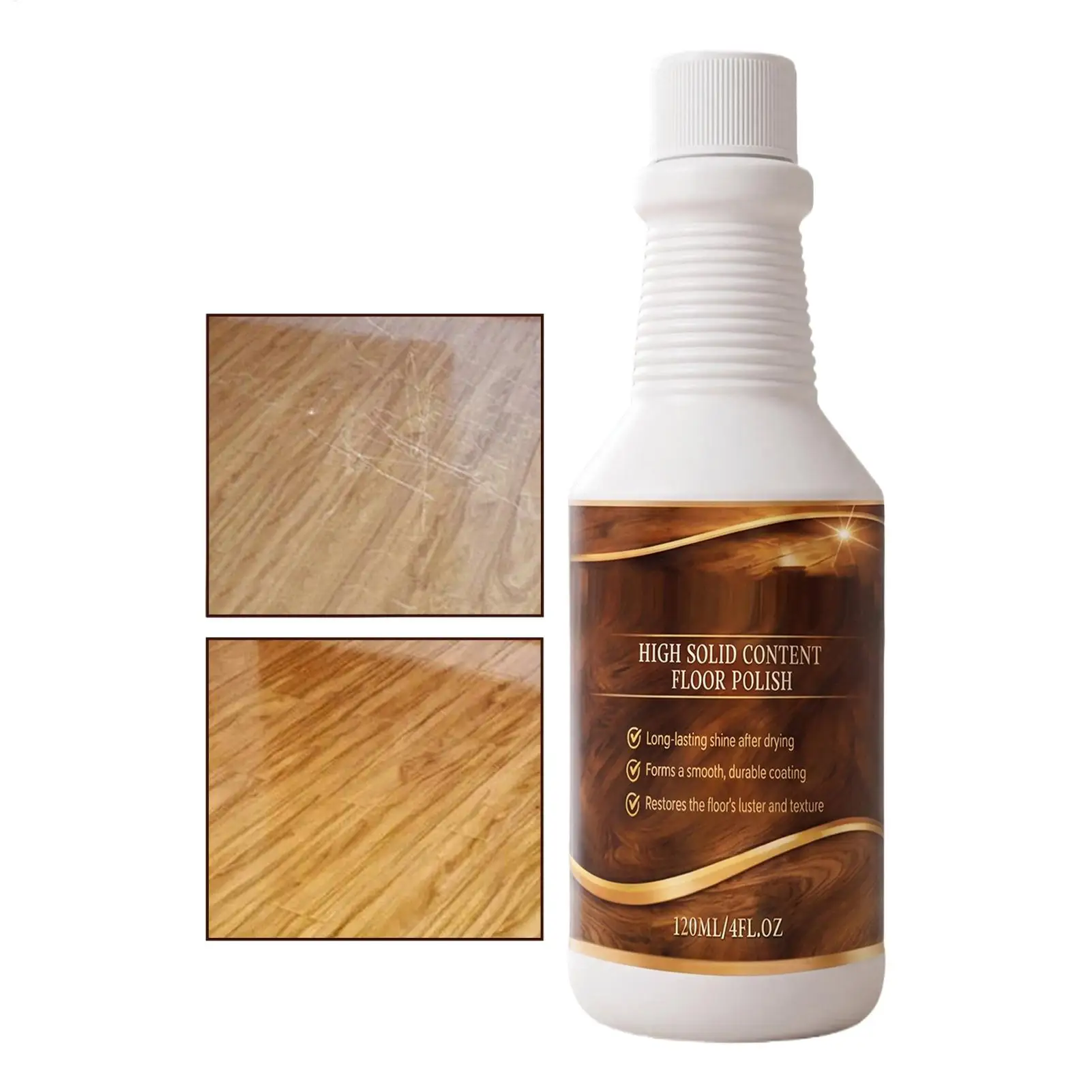 Floor Shine Restorer 120ml Wood Polishing Spray Furniture Scratch Repair Floor Seasoning Wax Wood Care Brightening Polishing