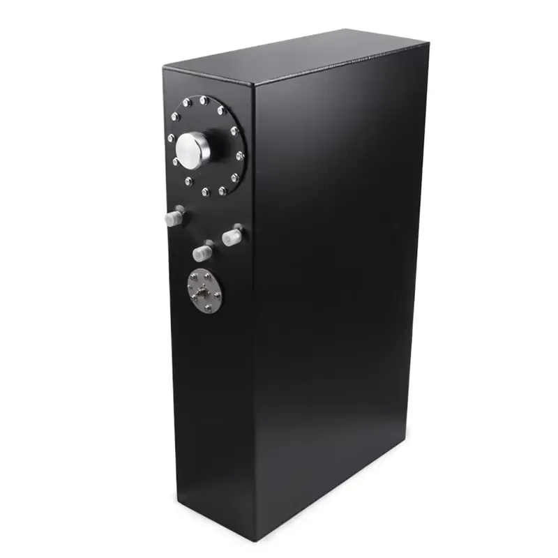 Aluminum 70L Car Fuel Surge Tank Mirror Polish Fuel Cell with Cap with Sensor, Increase Fuel