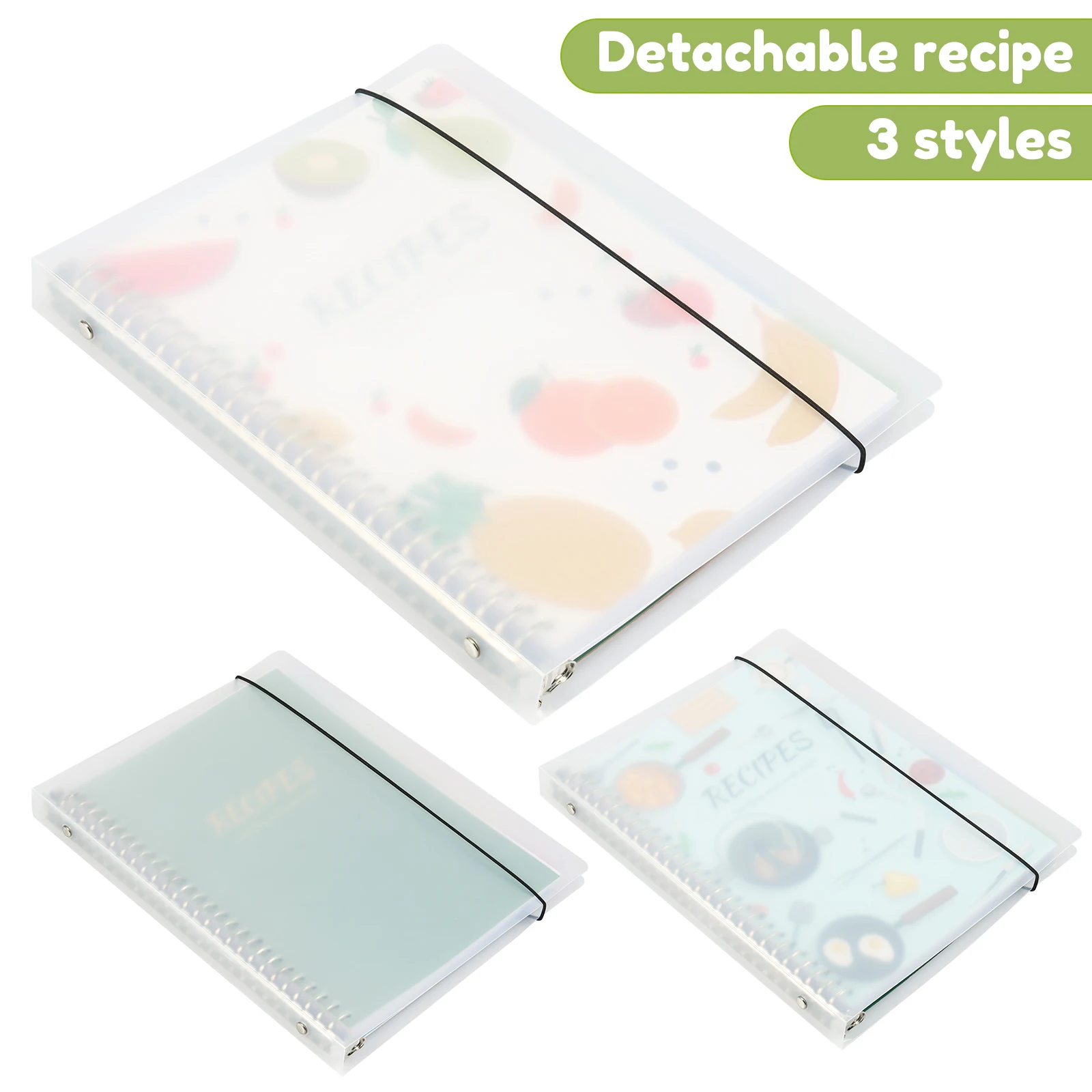 Recipe Notebook Kitchen Recipe Planning Book Healthy Diet Series Recipe Coil Book DIY Daily Meal Bound Cookbook With Sticker