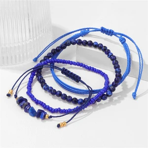 Kleine farbenfrohe Perlenarmband für Frauen, Partygeschenke für Mädchen, Schmuck, Grün, Pink, Lila, Orange, Strandtreffen im Sommer, 4PC Set Hauptverkaufsarmbänder mit Orangensteinen - №4