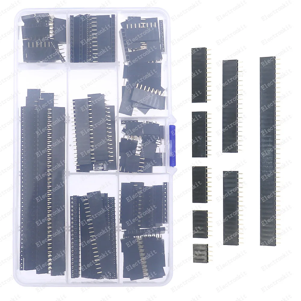 120pcs 4Pin-40Pin 2.54mm Pitch Straight Single Row PCB Board Female Pin Header Socket