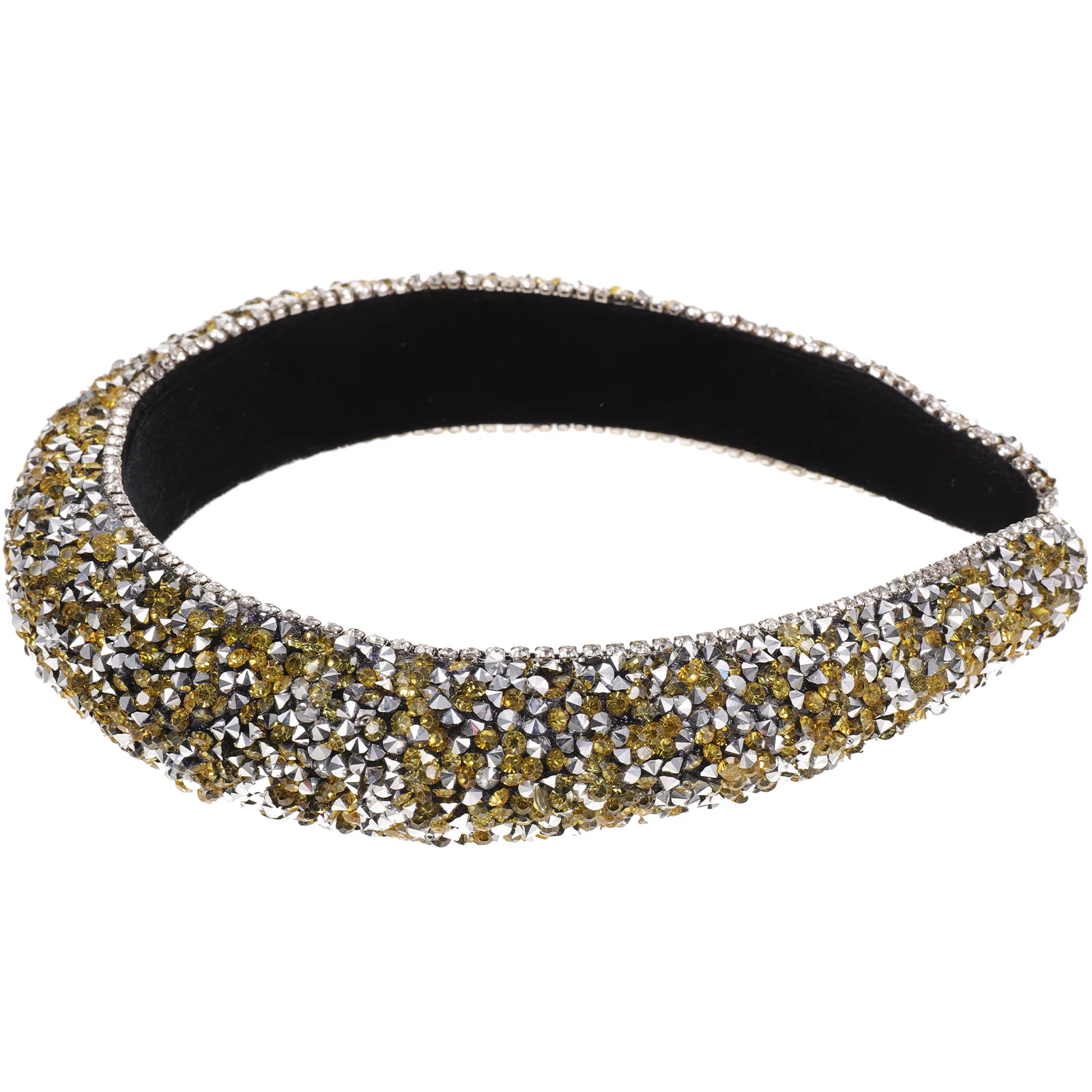 

Rhinestone Headband 1Pc Fashion Accessories Women Girls Hair Band Decor Elegant Banquet Party Diamond Reusable Hoops