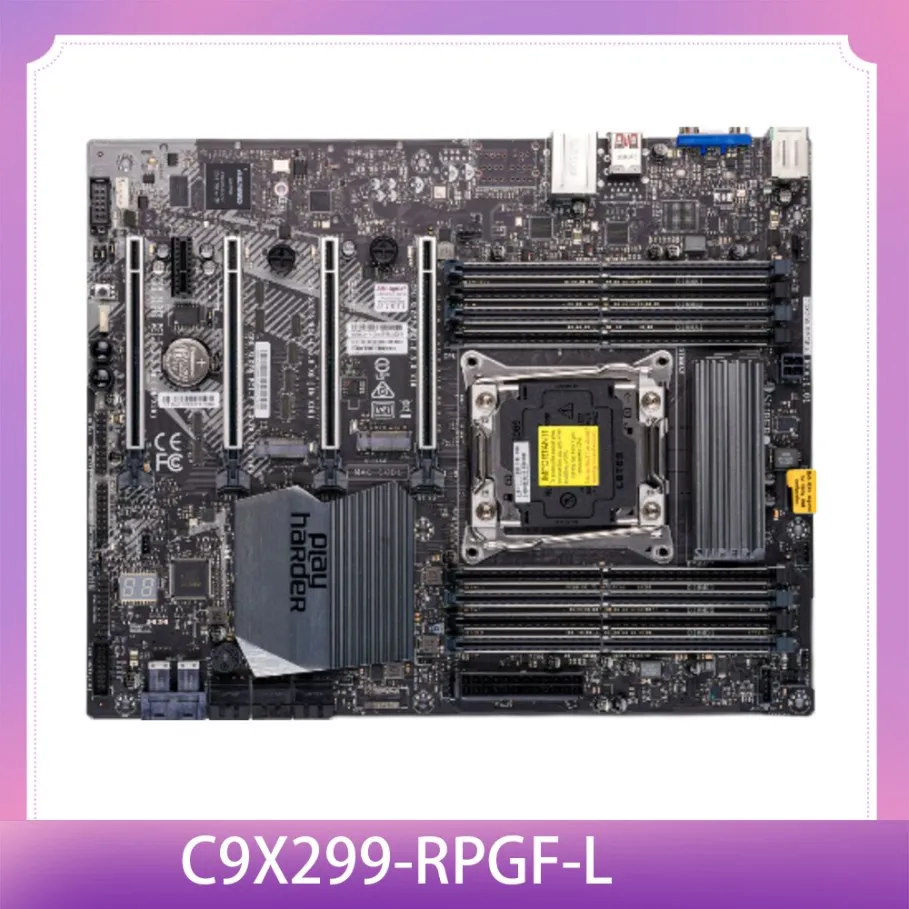 For Supermicro LGA2066 Support Core x 4-way GPU Deep learning X299 Server Motherboard Original C9X299-RPGF-L