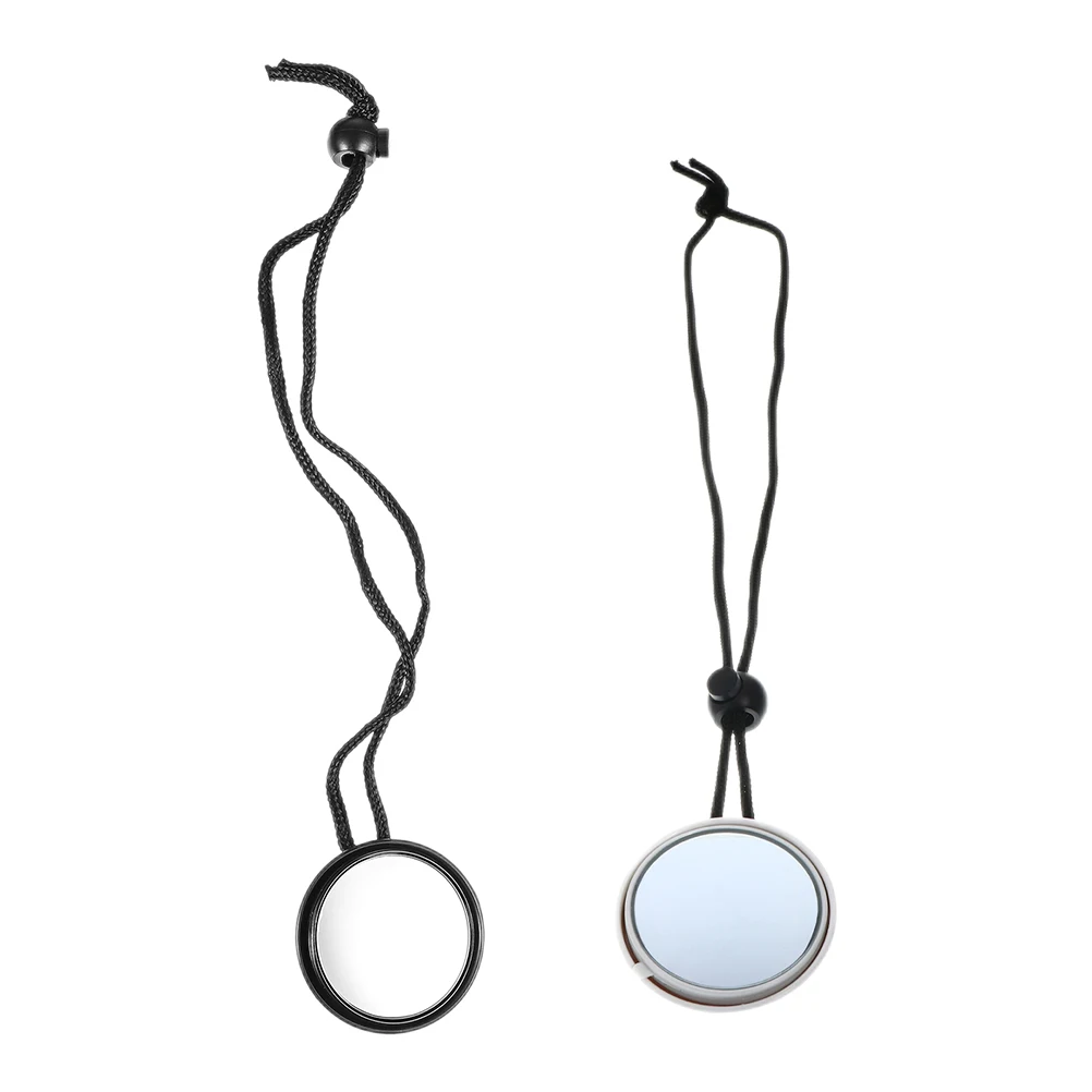 

2pcs Diving Rearview Mirror with Rope 360Degree Adjustable Black White Safety Gear for Boat Cave Scuba Accessories Lightweight
