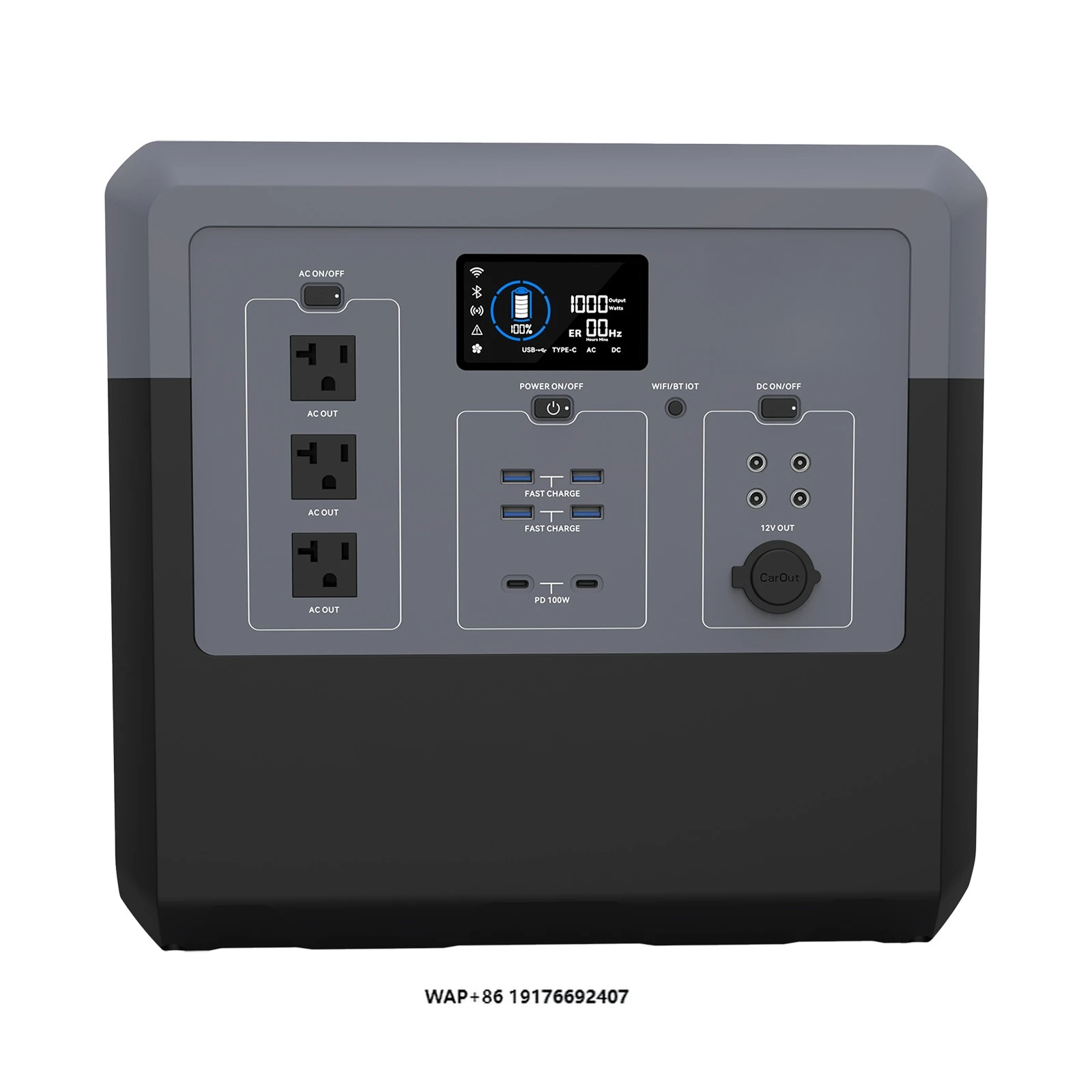 New Arrival 110V 220V Solar Generator Portable Power Station 2400W Outdoor Camping Bank