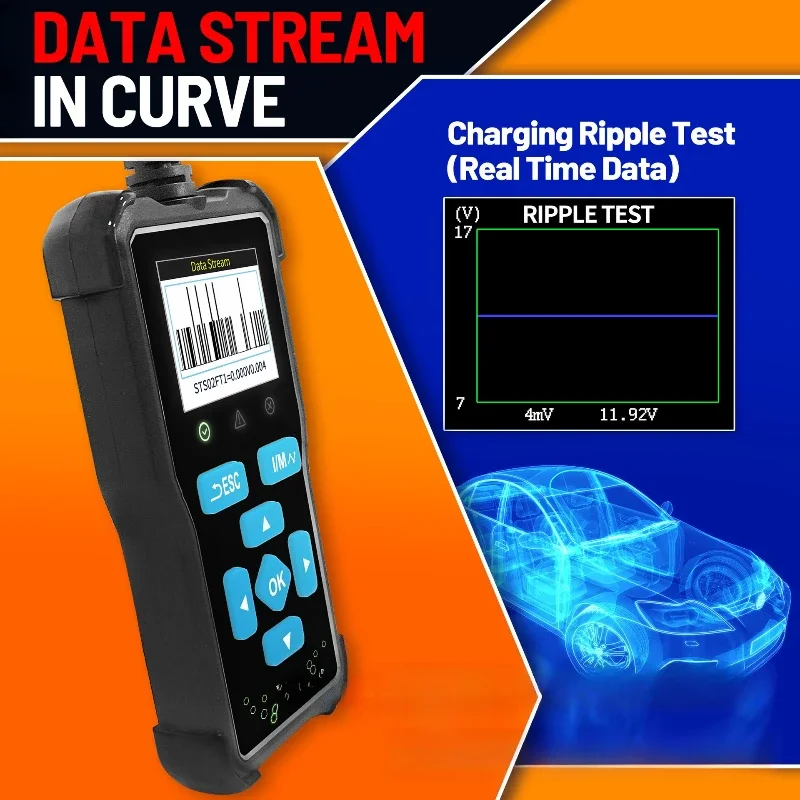 

Датчик тестирования батареи Автомобильный сканер Инструменты Тестер батареи Автомобильный сканер Сканер кода неисправности двигателя Проверка считывателя кодов неисправностей двигателя