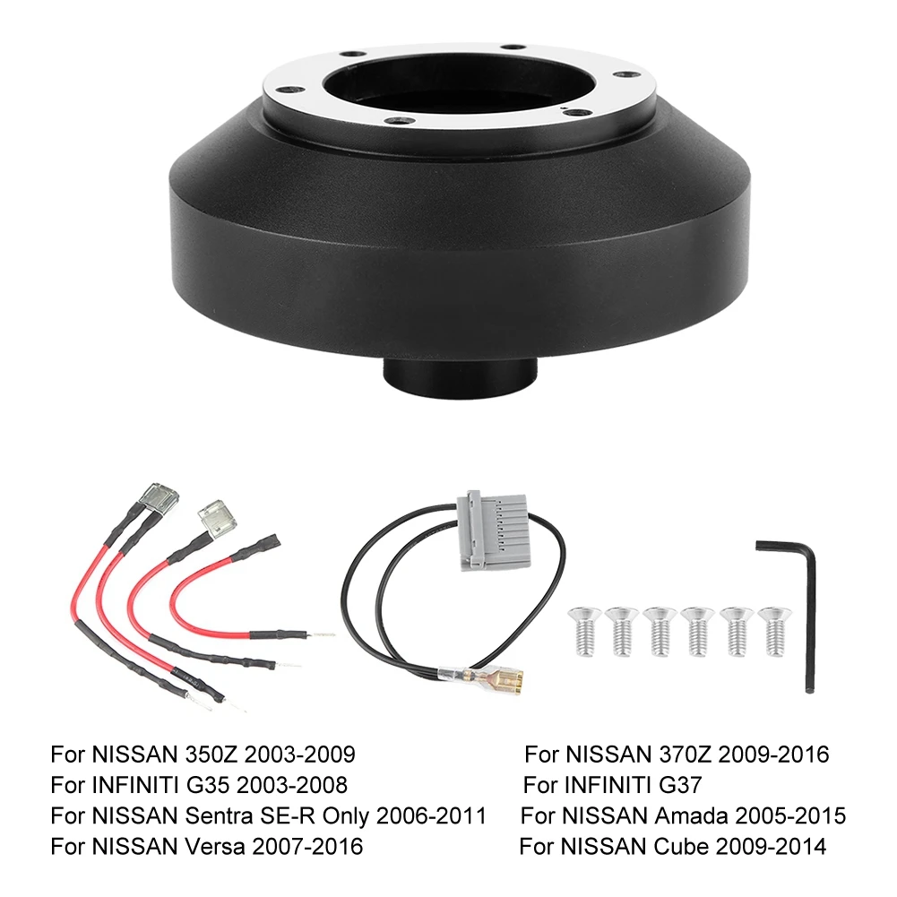 

Steering Wheel 6-Hole Quick Release Hub Adapter Boss Kit For Nissan 350Z 370Z Amada Versa