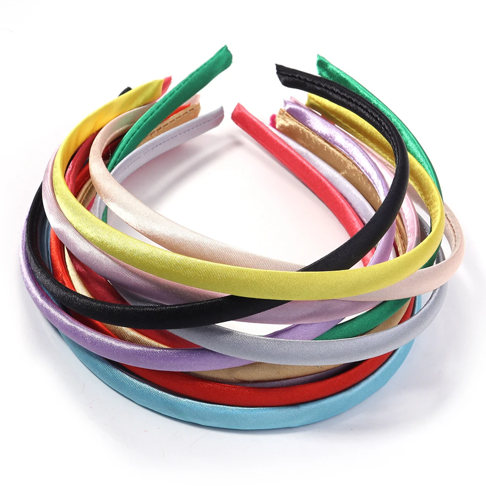10pcs Fabric Covered Plastic Headband Colorful Hair Hoops Blank Base Settings For DIY Making Hair Accessories Findings image 4
