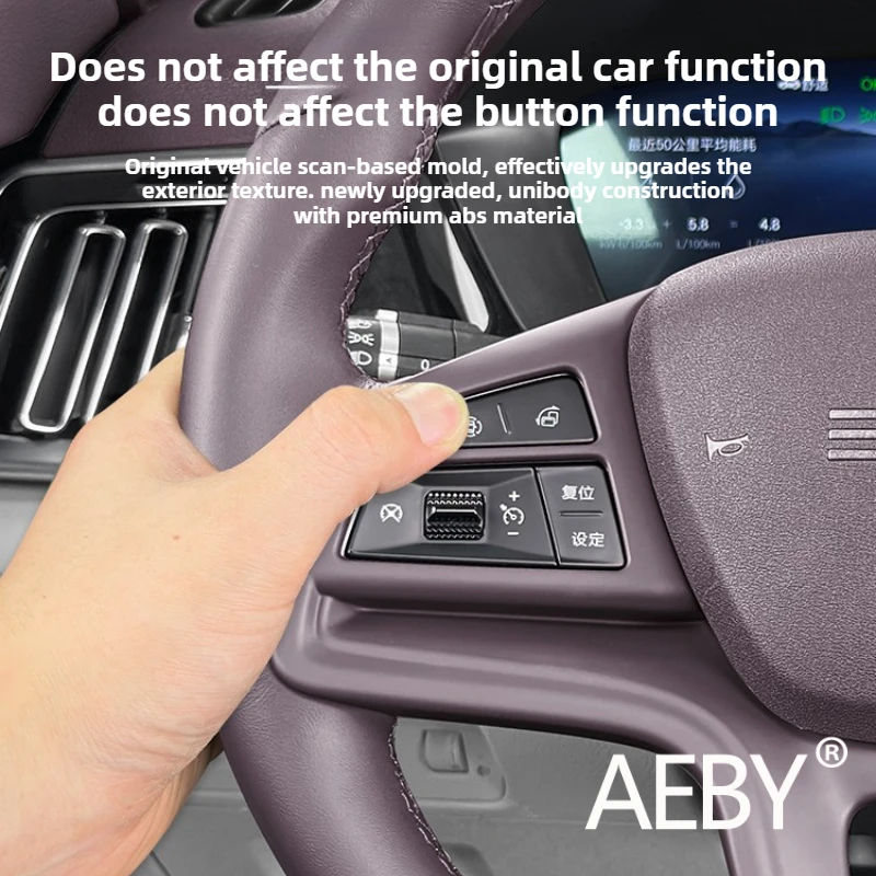 

AEBY For BYD Seal U DM-i 2020-2025 Car Steering Wheel Decal Trim, ABS Material Protective Sticker Auto Interior Accessories