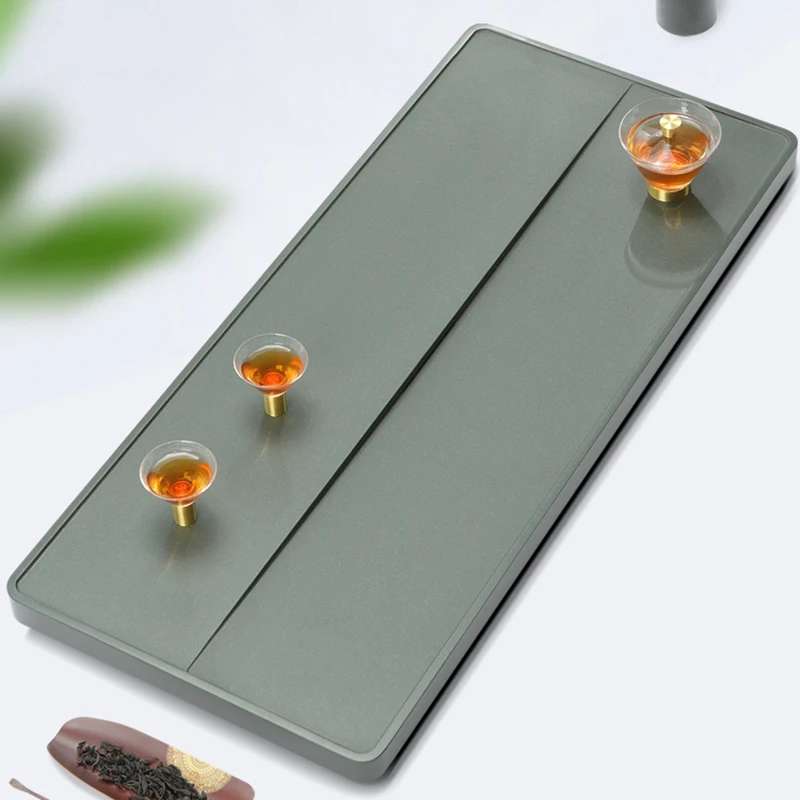 ^Luxury Green Tea Tray Hospitality Living Room Rectangle Long Tableware Kitchen Chinese Office Tea Tray Valet Bandejas Teaware