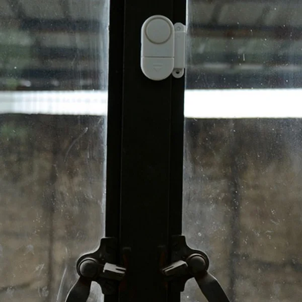 

Magnetic Sensor Door Alarm White Entry Security System for Home Office Window 90Db Loud Siren