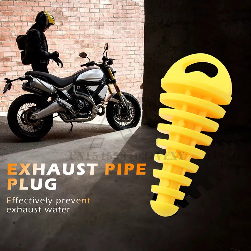 1PC Motorcycle Wash Plug Exhaust Pipe Motocross Tailpipe PVC Air-bleeder Plug Exhaust Silencer Muffler Wash Plug Pipe Protector