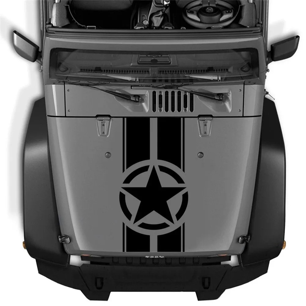 Amazing Look With This Stylish Racing Sticker For For Your For For Jeep\'s Car Hood 45*110CM Easily Applied Without Hassle