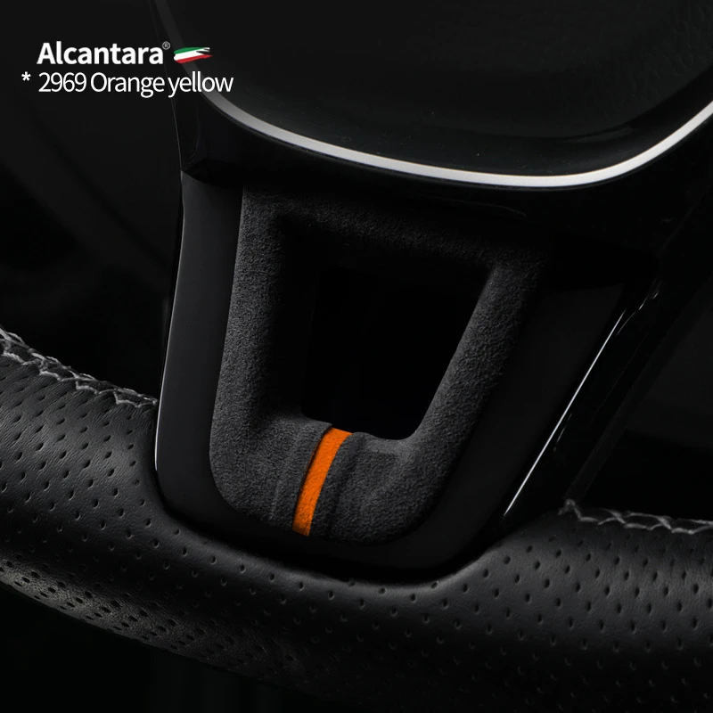 Car steering wheel sticker Alcantara for For Volkswagen Tiguan L Magotan Lamando Passat VW Golf Lavida Polo sticker accessories
