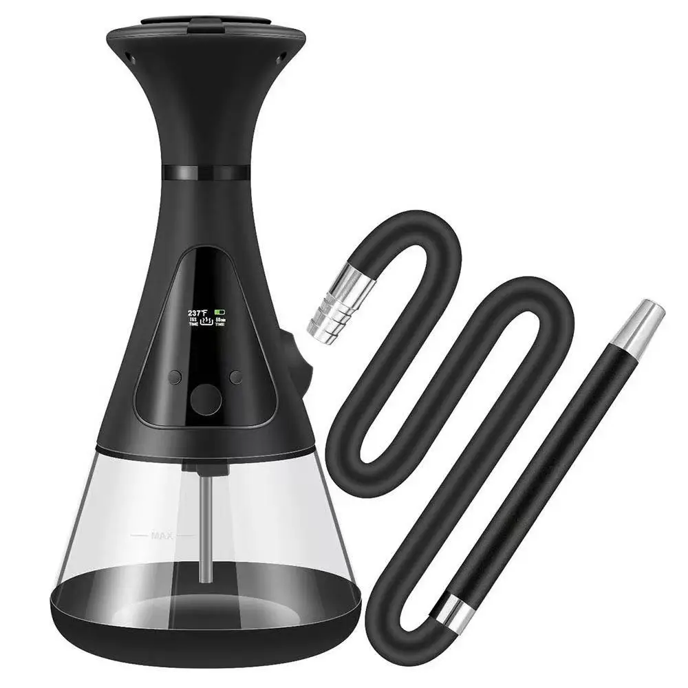 

40000MAH Battery Ultra Long Endurance LED Display New Portable Acrylic Smart Electric Hookah Shisha Set with Storage Bag