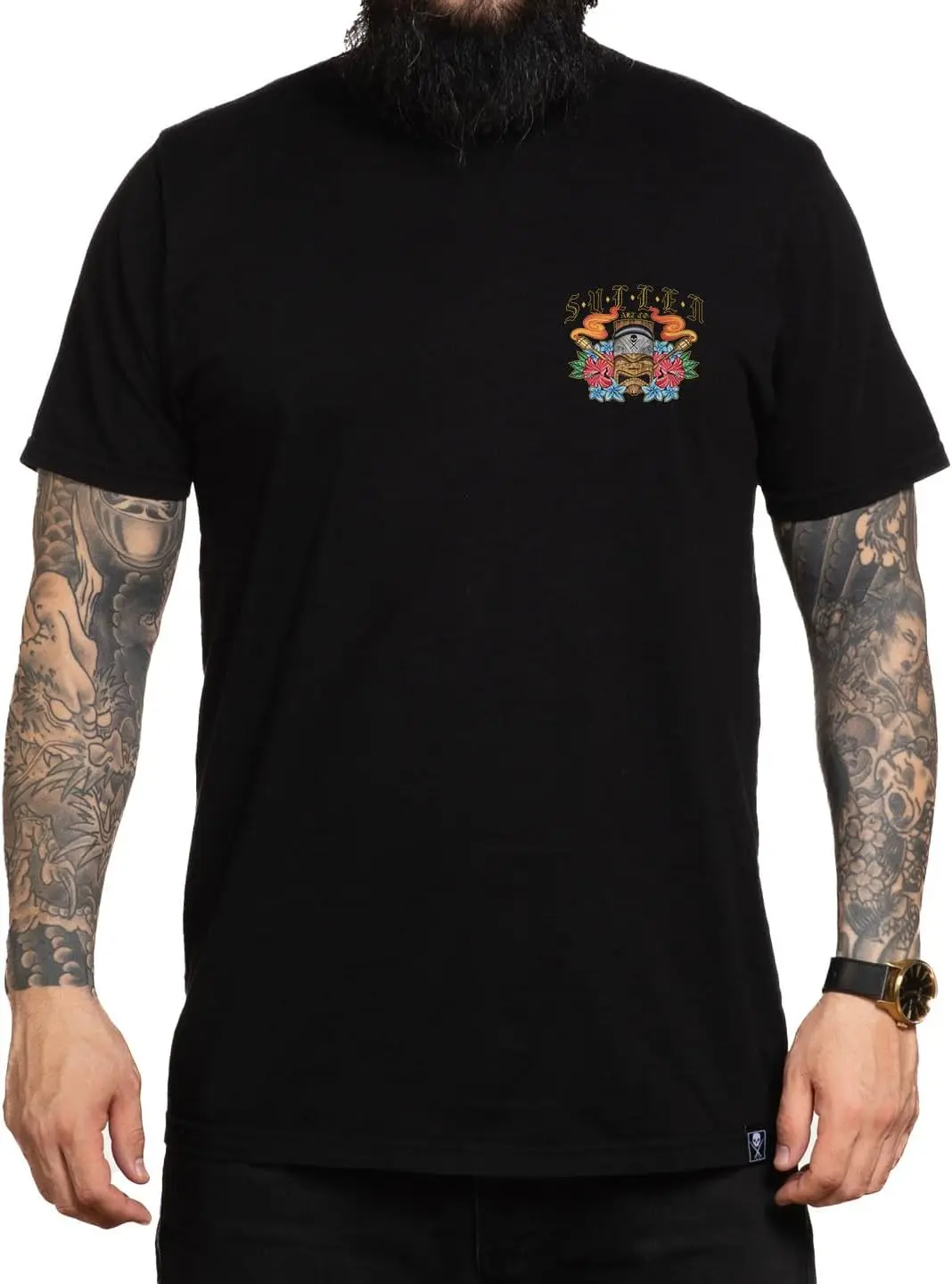 Sullen Men's Tiki Cholo Choloha Series Tattoo Lifestyle Artist Graphic Premium Short Sleeve Tee