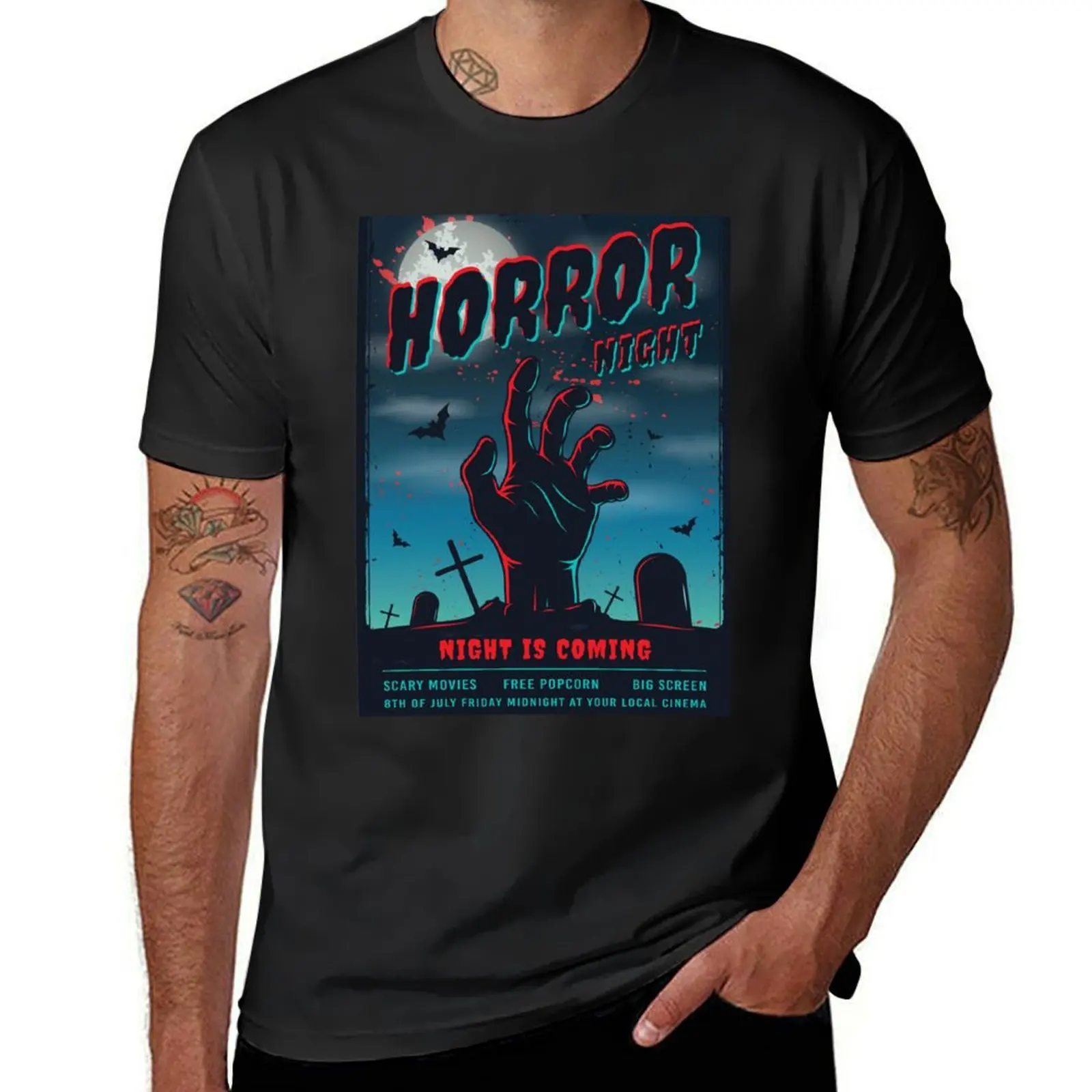 

Horror retro T-Shirt animal prinfor boys anime clothes slim fit t shirts for men