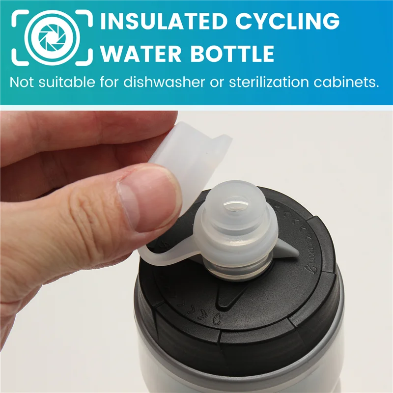 

YHOLI-ESLNF Thermal Ice Bottle For Road Bikes Thermal Ice Bottle For Road Bikes Insulated Cycling Water Bottle 610Ml