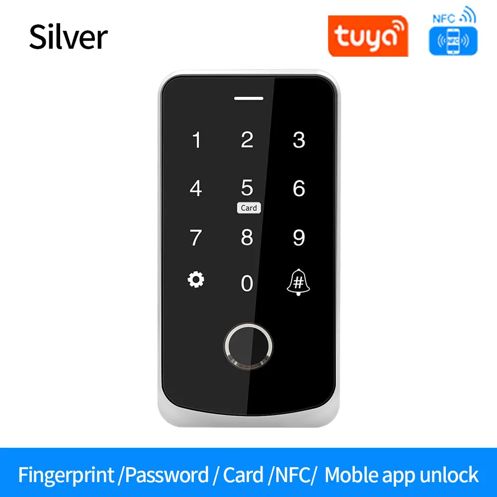 Tuya App Vingerafdruk RFID Toegangscontrolesysteem Kit Slim deurslot Elektronische poort Bluetooth-opener Home Digitale set Biometrisch