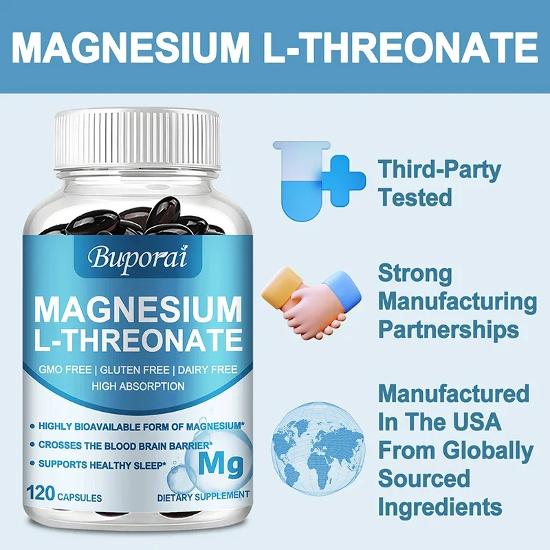 Magnesium L Threonate - Improves Memory, Deep Sleep, and Supports Better Mood