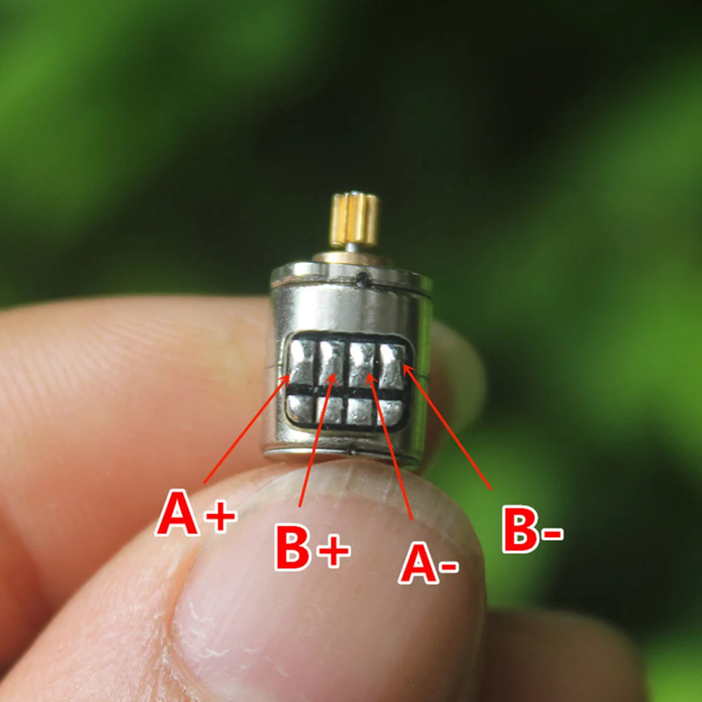 10PCS Precision 8MM Micro Mini Stepper Motor 2-phase 4-wire W/Metal Gear 9T 0.2M for Digital Electrical Appliances Appliances