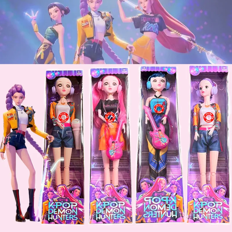 

NEW Anime KPOP Demon Hunters Group Rumi Mira Zoey Vinyl Dolls High Appearance Decorative Doll Girl Have Music Holiday Grils Gift