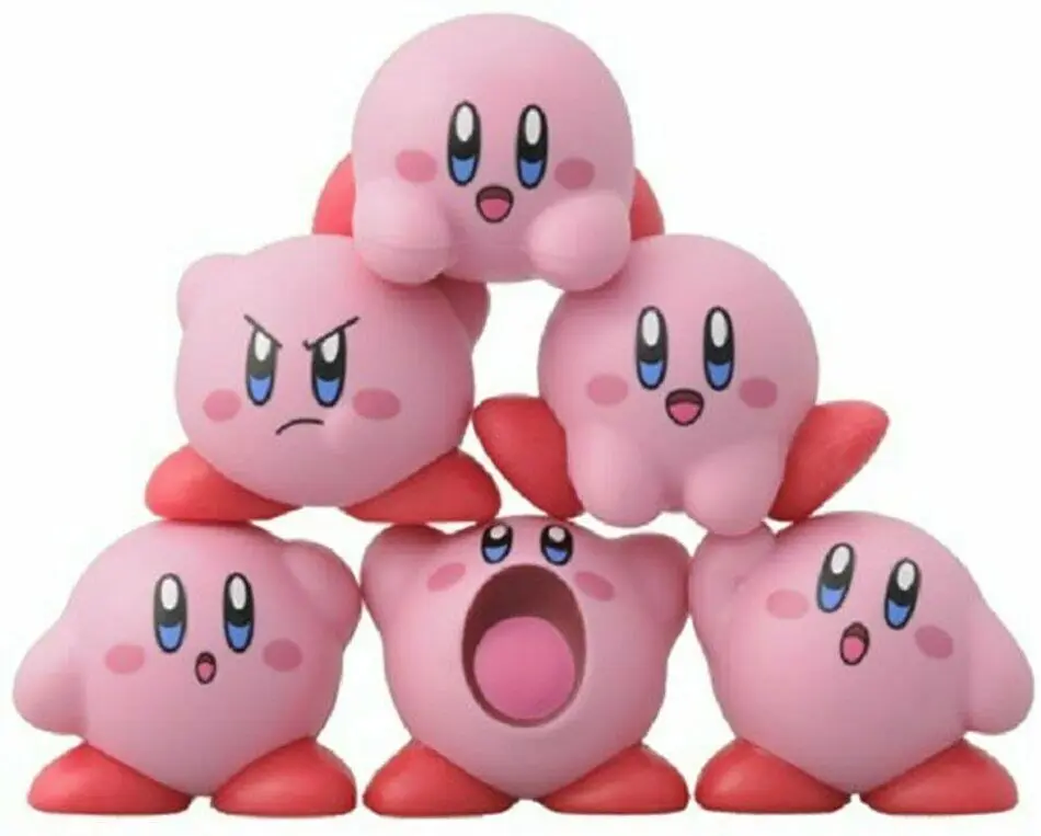 2026@ 11Pcs/Set Games Star Kirby Anime Figure Cute Cartoon Pink Kirby Mini Figure Decorative Collection Toy For Children's Gifts