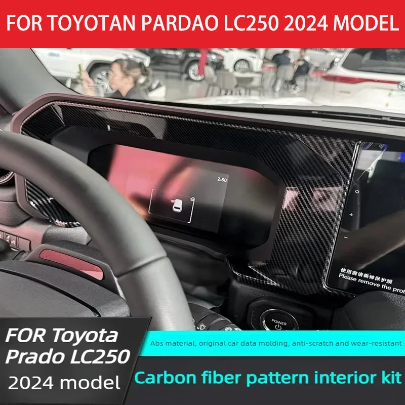 FOR Toyota Prado LC250 2024, Inner Door Armrest Decor Panel, Wood Texture Anti-Scratch Durable Interior Custom Trim Kit