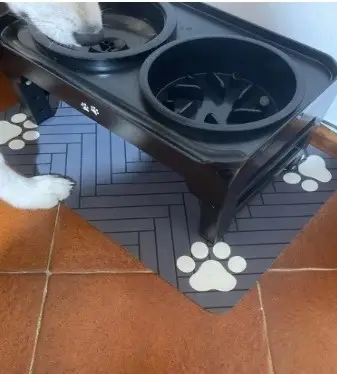 Pet Feeding Placemat For Dogs Cats Absorbent Pets Feeding Mat Waterproof Rubber Backing Quick Dry Pets Food and Water Bowl Pad