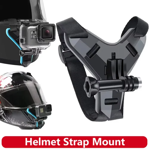 Correa para casco de motocicleta, soporte para barbilla para Gopro Hero 13 12 11 10 9 8 SJCAM SJ4000 AKASO DJI OSMO, accesorios para Cámara de Acción