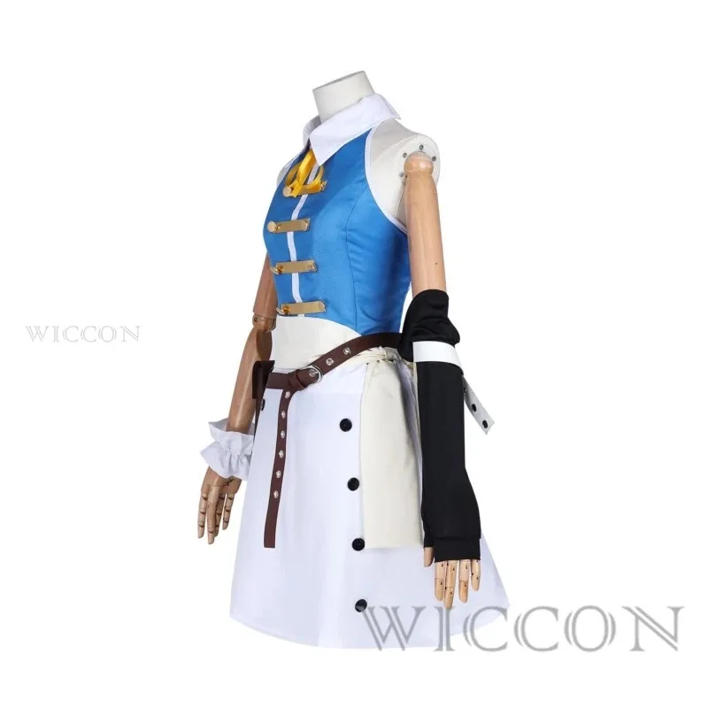 

ss23Аниме костюм Люси Хартфилия косплей сексуальный топ с открытой спиной белая мини-юбка носки сумка Хэллоуин вечерние туфли реквизит