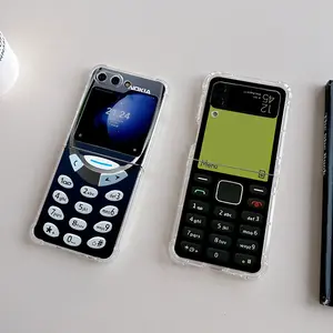 N-Nokias Classic Phone Hülle für Samsung Galaxy Z, Flip 3, 4, Z Flip 5, 6, Falten 4, PC, weicher, Anti-Farm-Heckdeckel Hauptdelefonverkauf Nokia - №5