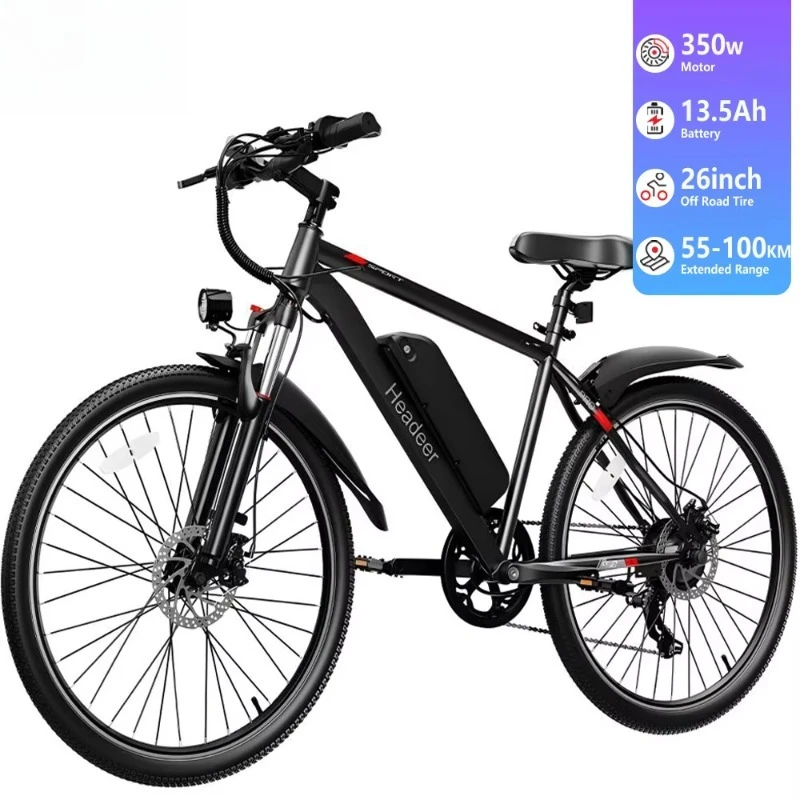 Headeer Electric City Bike 26Inch Rear Hub Motor Pedal-Assist 250W Smart App Control Long Range