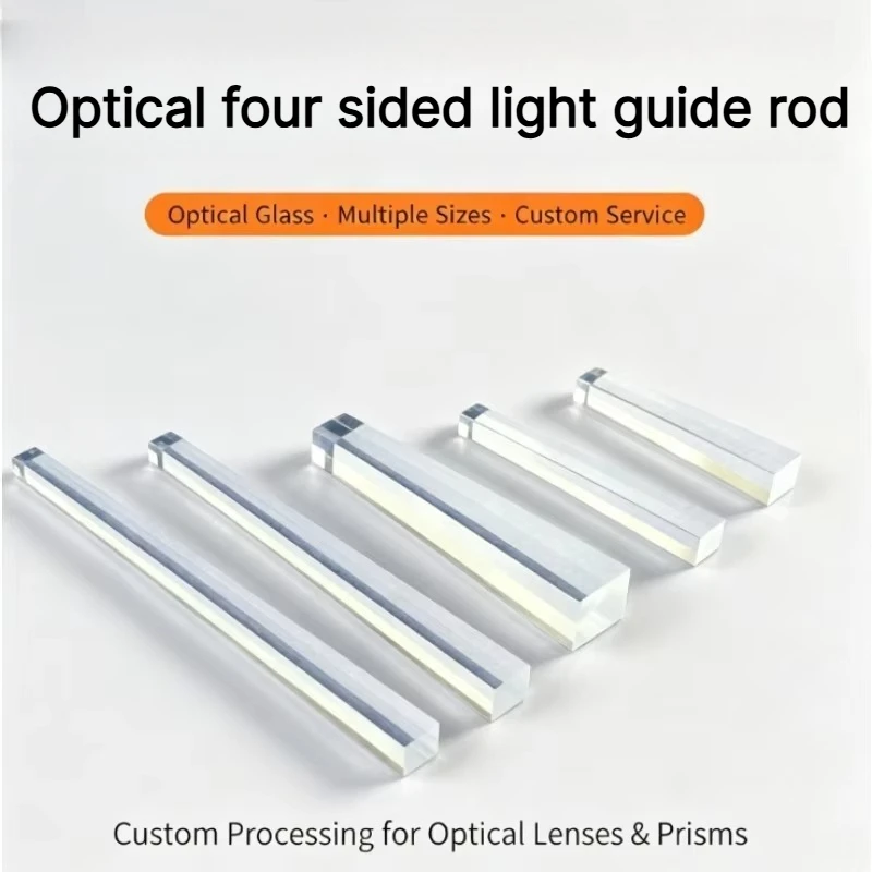 K9 Optical Light Guide Prism Quadrilateral Glass Prism Bar High Precision for Spectroscope Optical Experiment Customizable