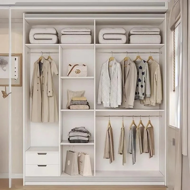 

Organiser Sliding Doors Wardrobes Design Nordic Wooden Storage Bedroom Wardrobe Luxury Home Kleding Kast Bedroom Furniture