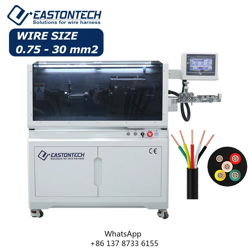 High Precision Rotary Cable Cutting And Stripping Machine EW-05+R For Multi-Strand And Power Cable Processing