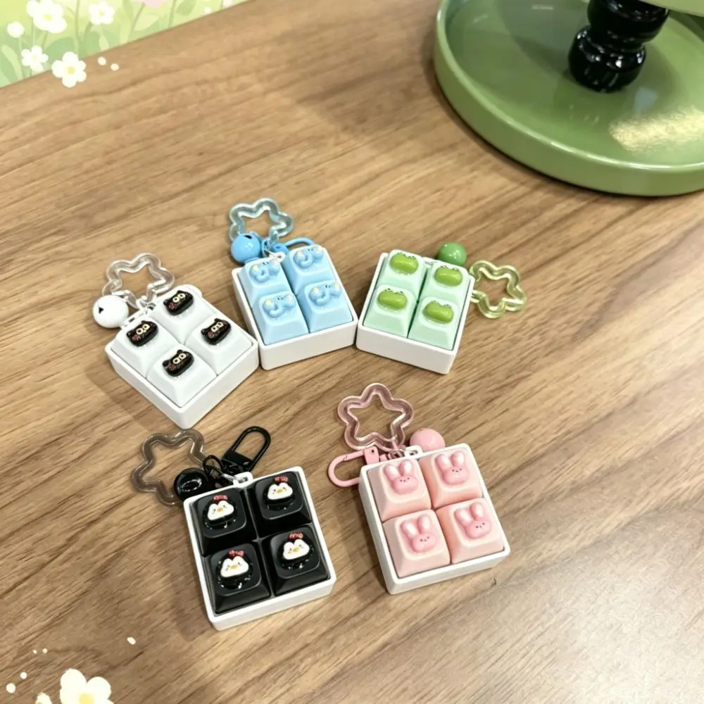 Click Button Fingertip Button Keychain Keyboard Switche Trinket Mechanical Switch Keychain ABS Without LED Light