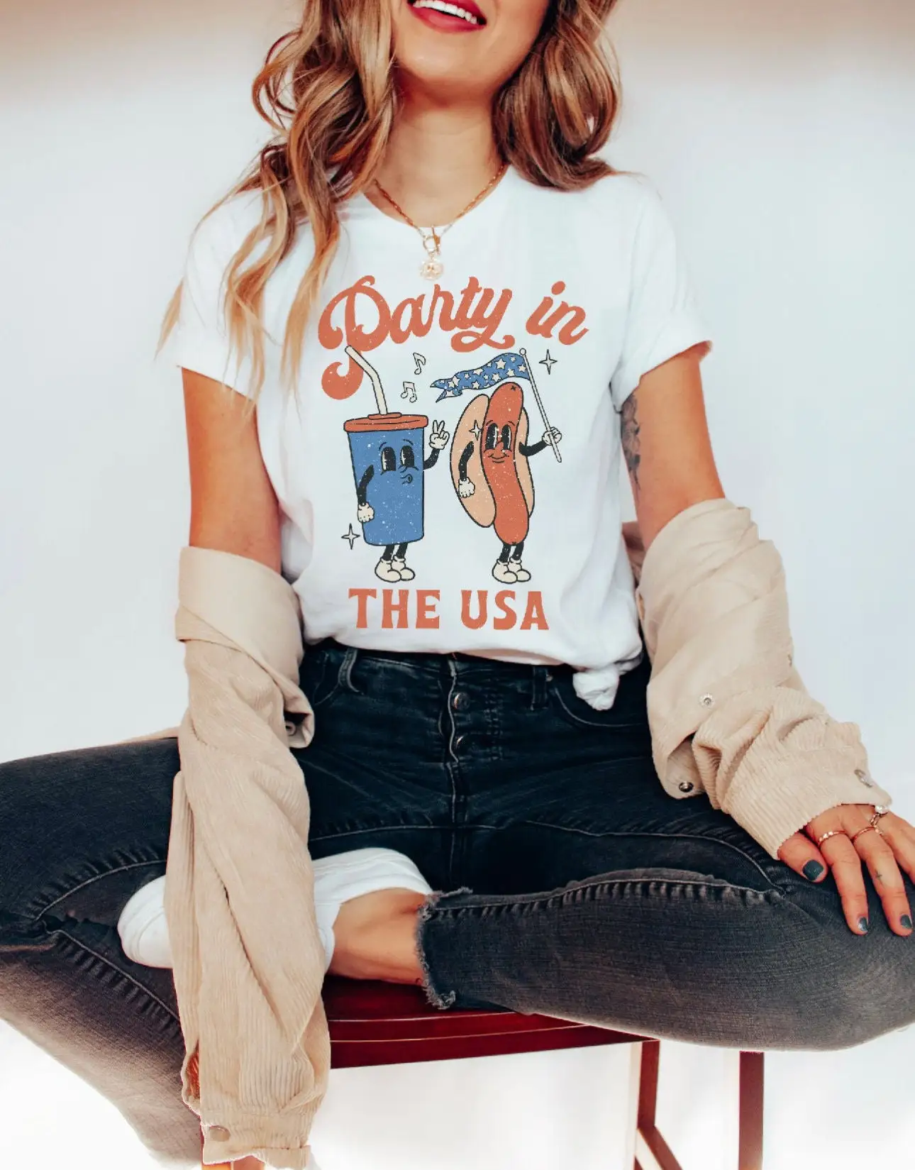 Party In The Usa Comfort Colors Garment Dyed T Shirt