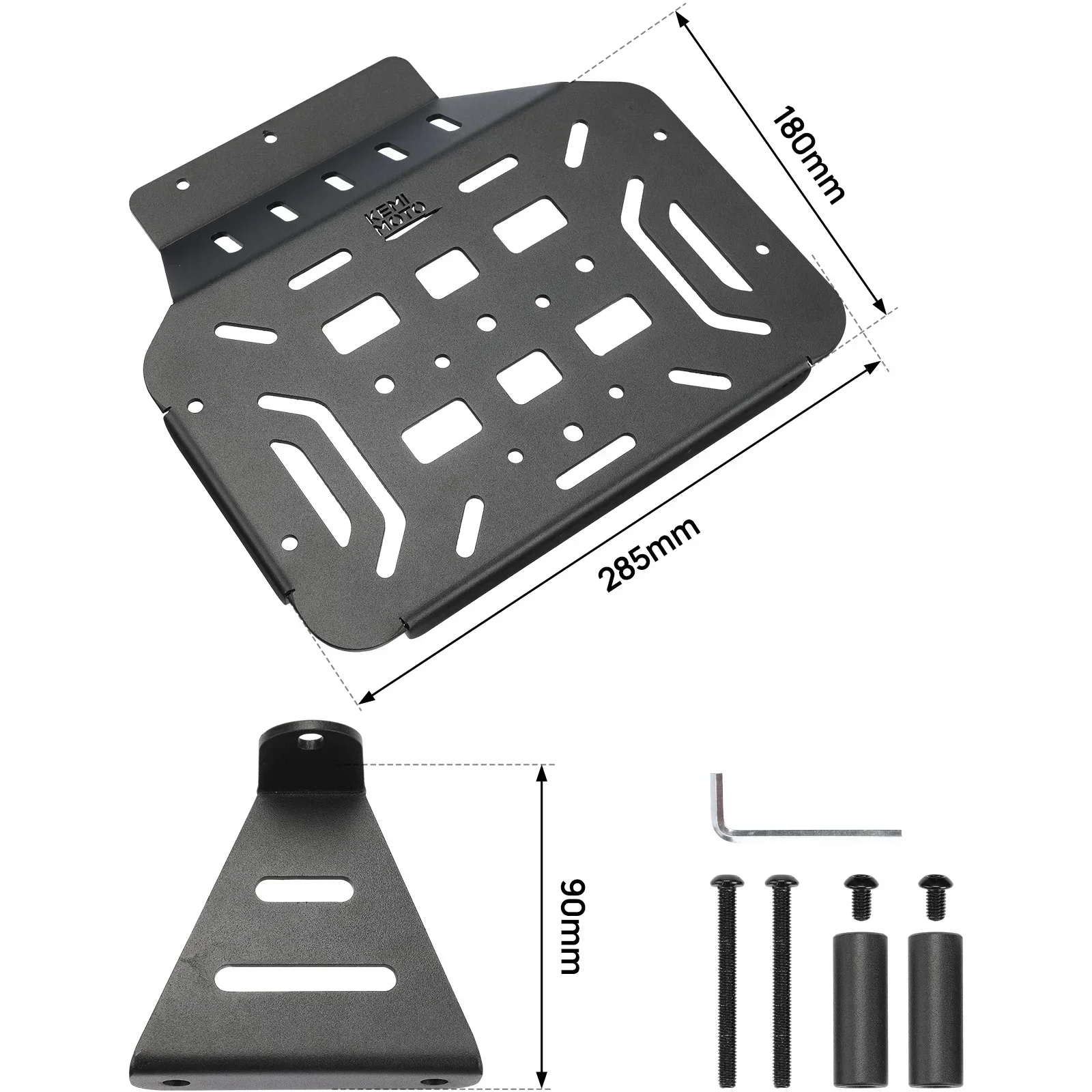KEMITOUR Motorcycle Side Bag Bracket Luggage Rack Compatible with Honda CT125 Hunter Cub Trail 125 2020 2025 Left Carrier