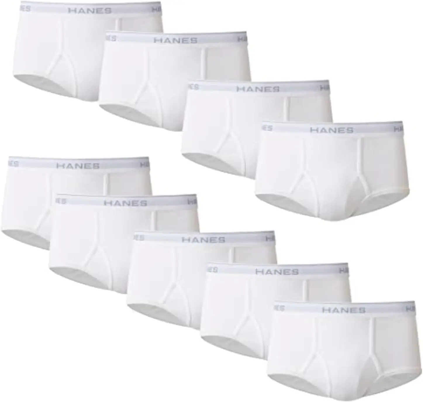 

Men's Underwear Brief Pack, Full Rise Cotton Briefs, Moisture-Wicking Underwear, White, Multi-pack