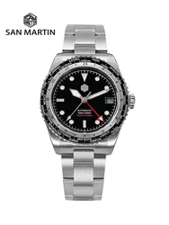 San Martin 2023 nuevos relojes para hombres reloj de buceo deportivo de lujo Japón NH34 GMT negocios automático mecánico zafiro impermeable 200m