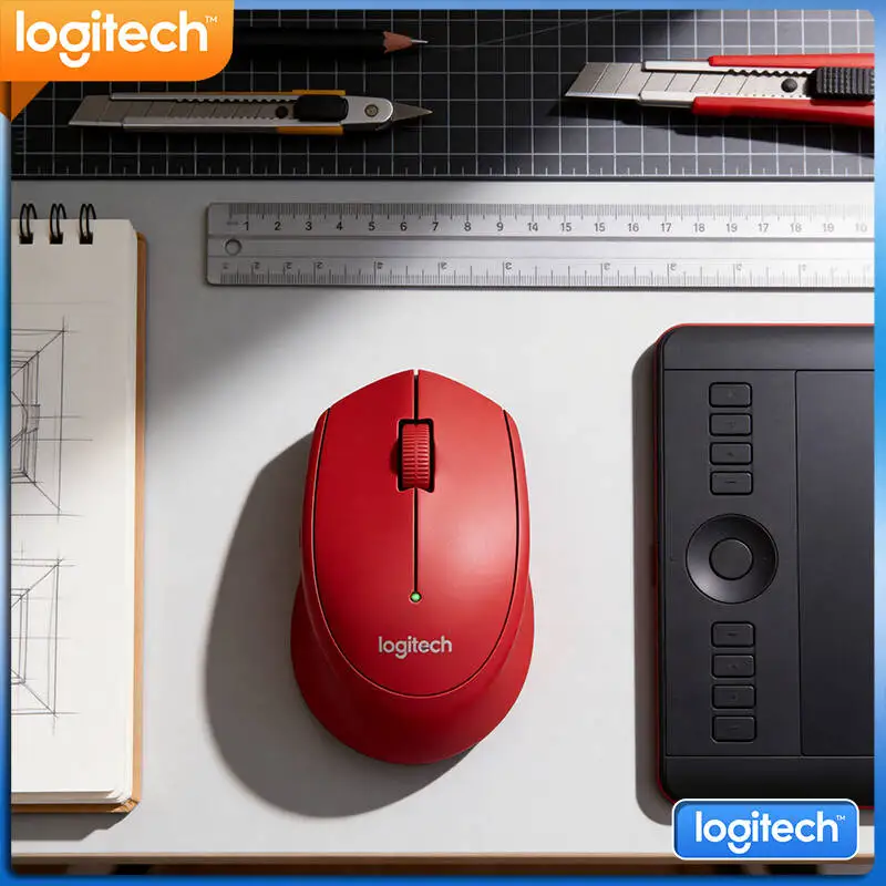 

Logitech M280 Ergonomic Wireless Mouse Grip Grips 2.4GHz Nano Dongle 10m Range for Office Linux PC Mac