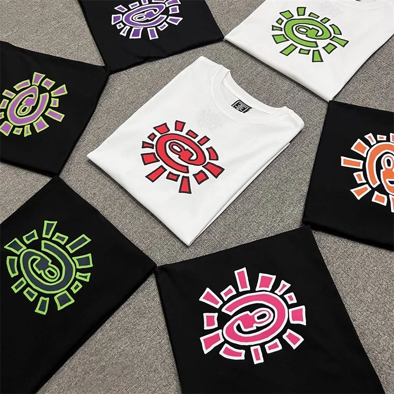 Sun Roll Print ADWYSD Casual T-shirts Men Women Casual Alway Do What You Should Do White Oversized T Shirt