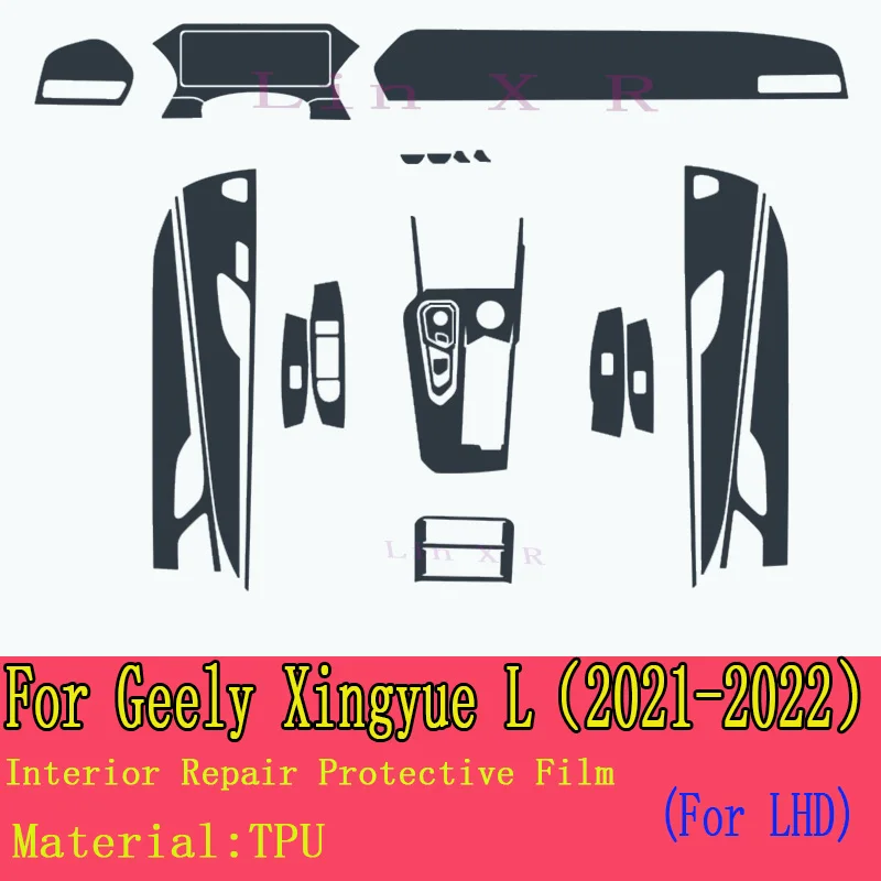 For Geely Monjaro 2023 KX11 2021 Car Interior Center console Transparent TPU Protective film Anti-scratc Repair film Accessories