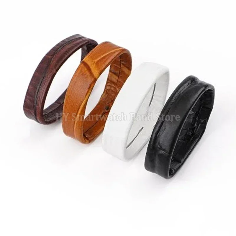 12/14/16/18/20/22/26mm Genuine Leather Watch Keeper Ring Accessories Black Brown White Holder Loop Bracelet Retainer Replacement